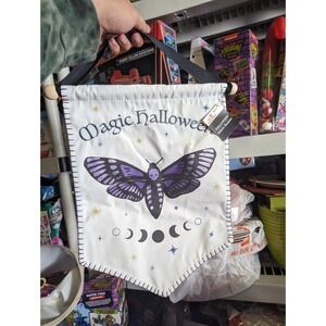 Way To Celebrate Halloween Purple & White Printed‎ Fabric Banner Wall Decor